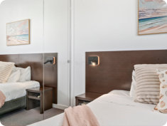 Second Bedroom with King Size Bed or 2 King Single Beds with Quilts | Luxury Penthouse Apartment
